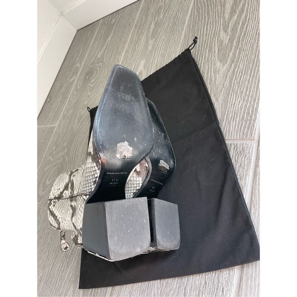 ALEXANDER WANG Women's Parker Snake-Embossed Leather Ankle Boots Size 7.5 - Picture 6 of 11